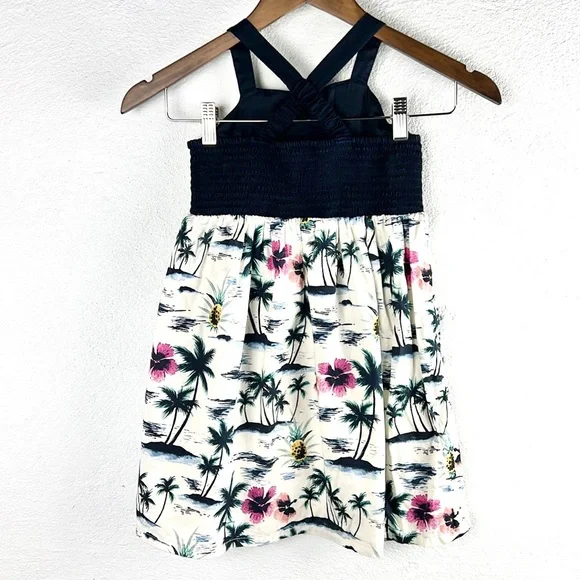 OSH KOSH GENUINE KIDS | 🏝Tropical Palm Trees Print Sun Dress GIRLS 4T - Picture 3 of 12